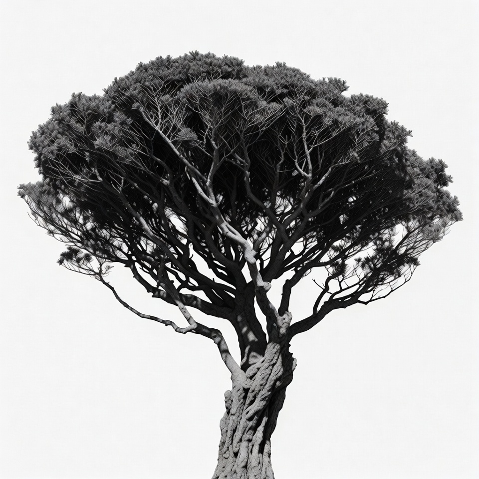 Black and White Bonsai Tree Black and White Bonsai Tree