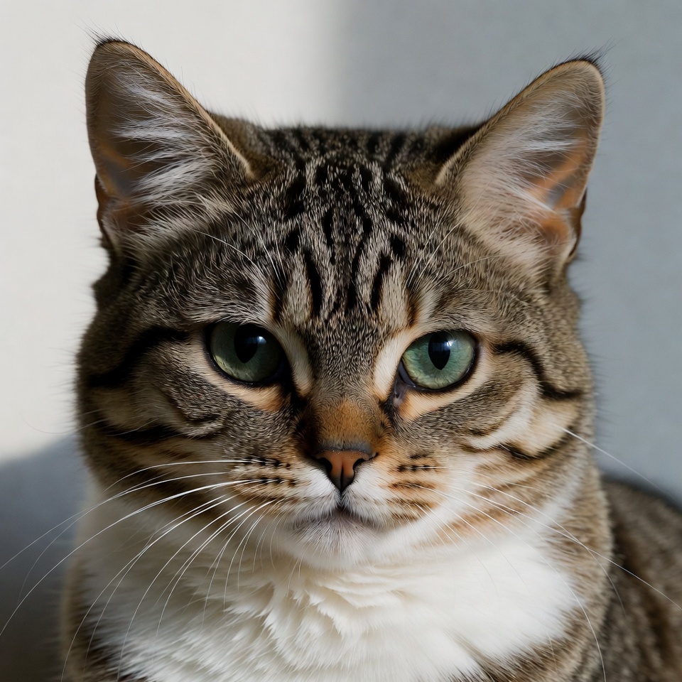 Close-up tabby cat green eyes Close-up tabby cat green eyes