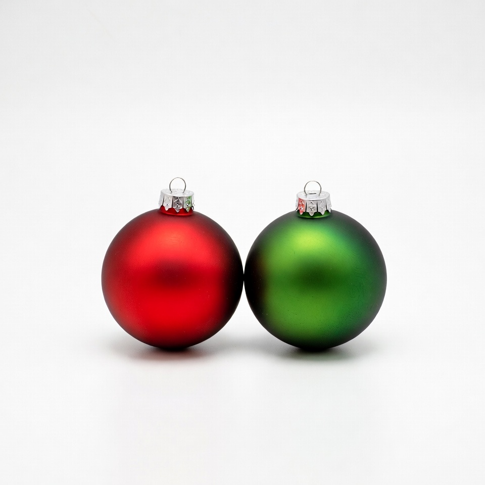 Red and Green Christmas Ornaments Red and Green Christmas Ornaments