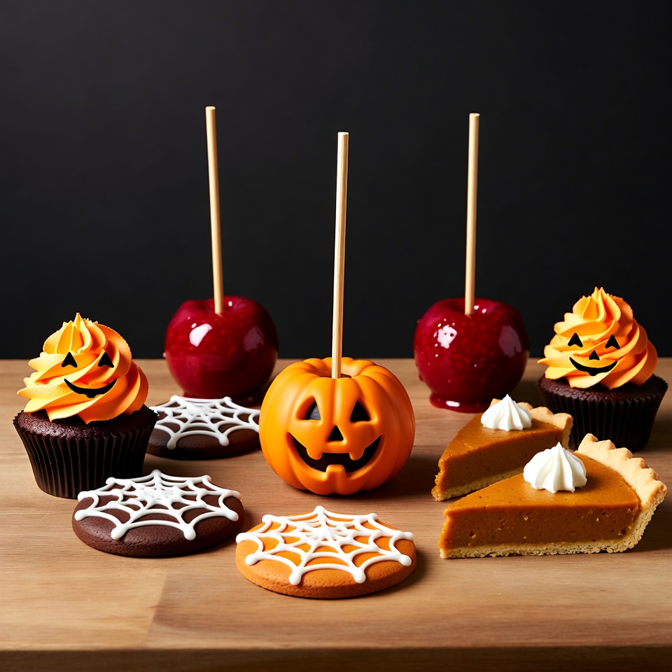 Halloween Candy Apples Pumpkin Pie Cupcakes Halloween Candy Apples Pumpkin Pie Cupcakes