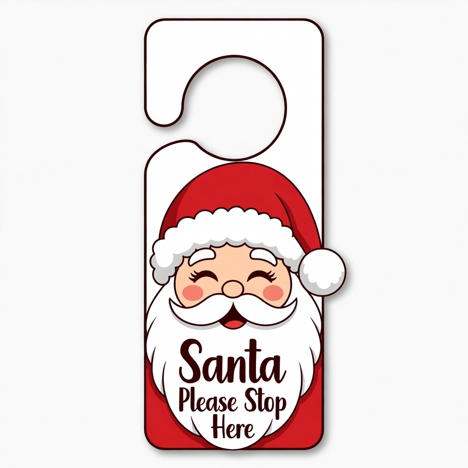 Santa Claus Do Not Disturb Door Hanger Santa Claus Do Not Disturb Door Hanger