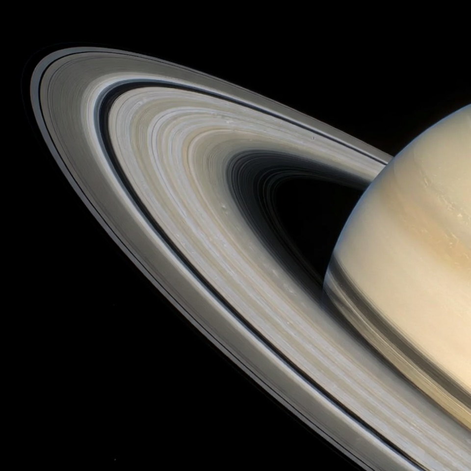 Saturn with rings in space Saturn with rings in space
