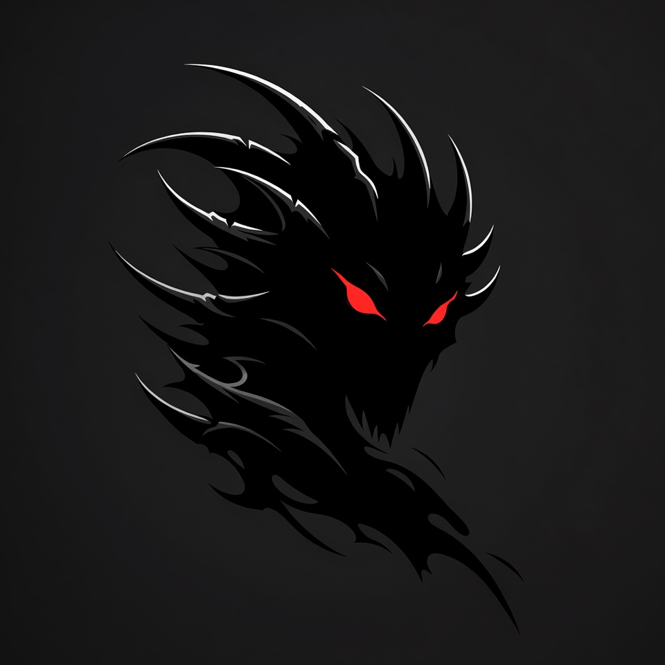 Fiery Red-Eyed Demon Skull Fiery Red-Eyed Demon Skull