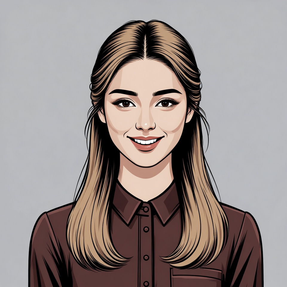 Smiling Asian woman in collared shirt Smiling Asian woman in collared shirt