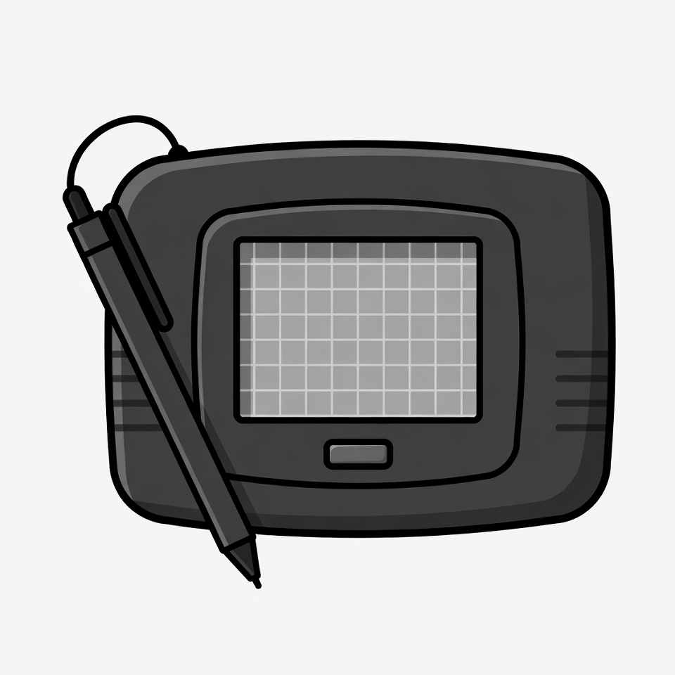 Black Graphic Tablet with Stylus Black Graphic Tablet with Stylus
