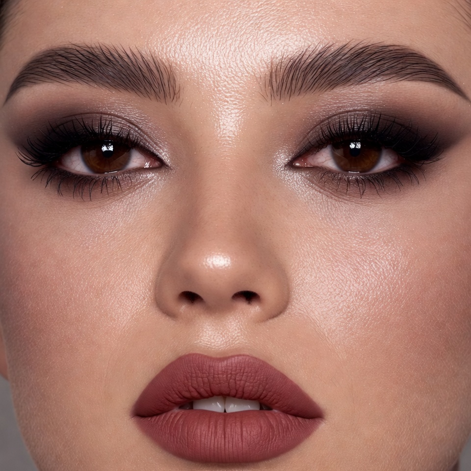 Asian woman with smoky eye makeup Asian woman with smoky eye makeup