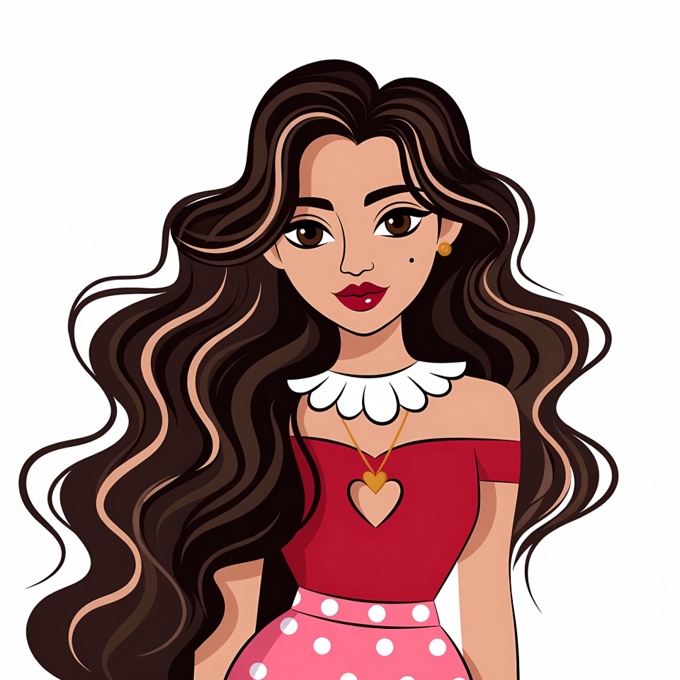 Beautiful woman with long wavy hair Beautiful woman with long wavy hair