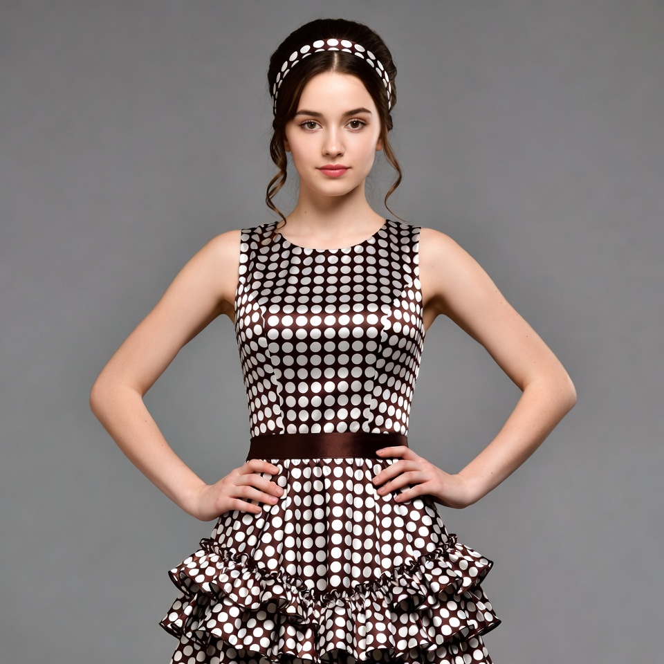 Woman in polka dot dress Woman in polka dot dress