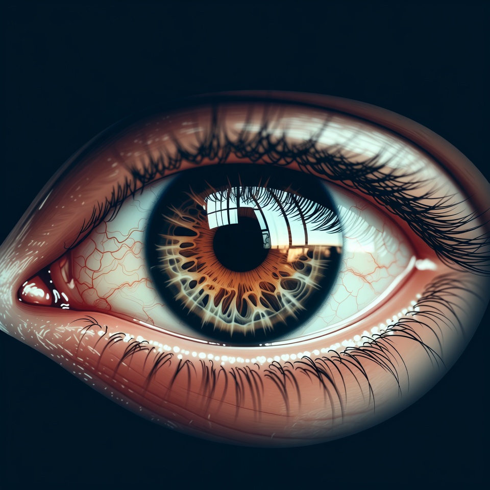 Close-up of detailed hazel eye Close-up of detailed hazel eye