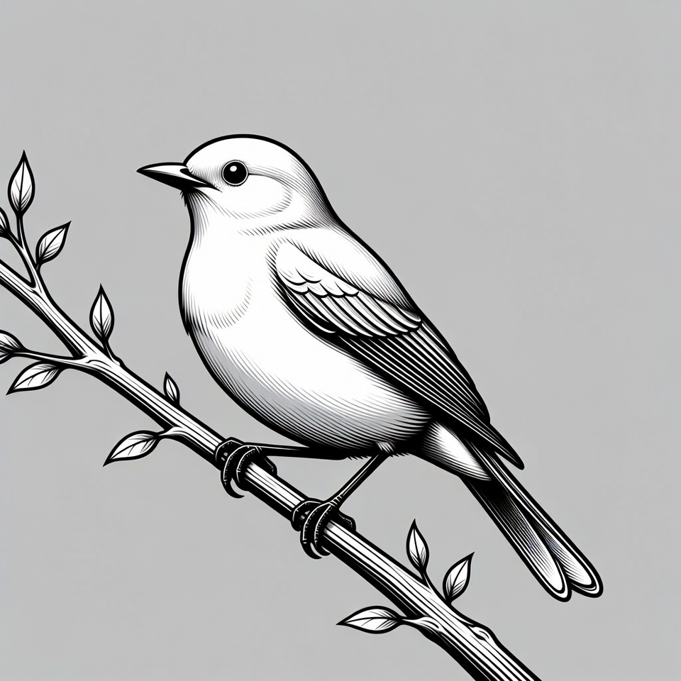 White bird perched on branch White bird perched on branch