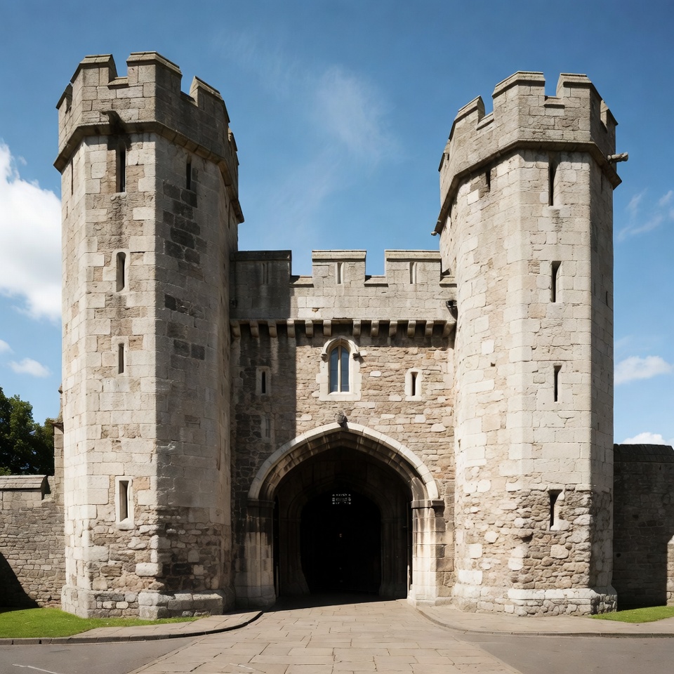 Medieval Stone Castle Gatehouse Medieval Stone Castle Gatehouse