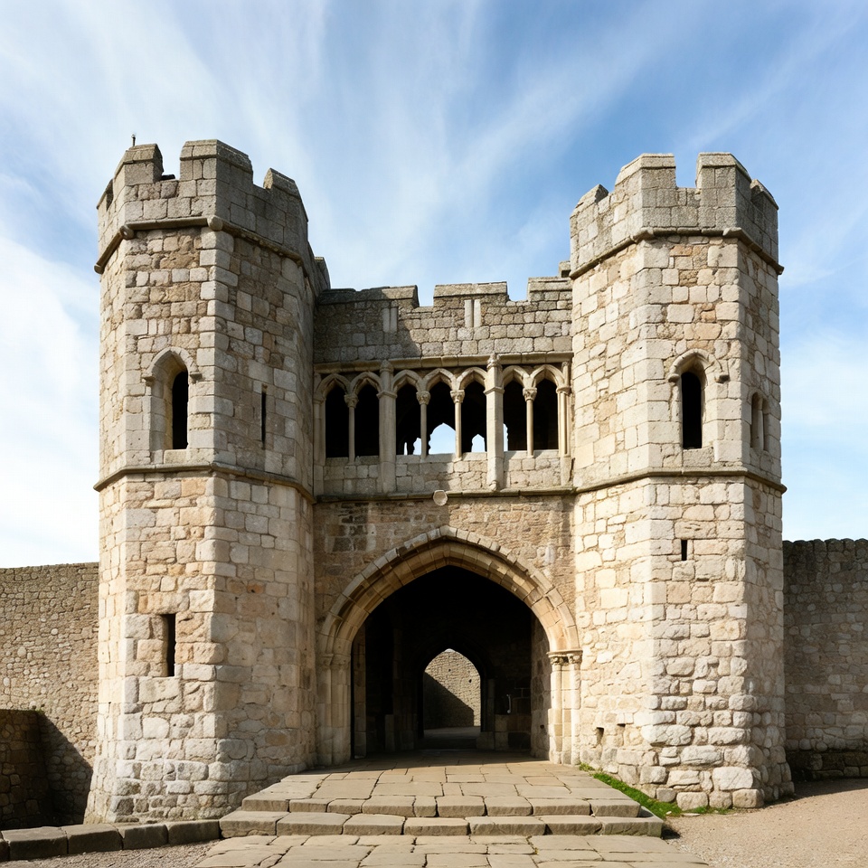 Medieval Stone Castle Gate Medieval Stone Castle Gate