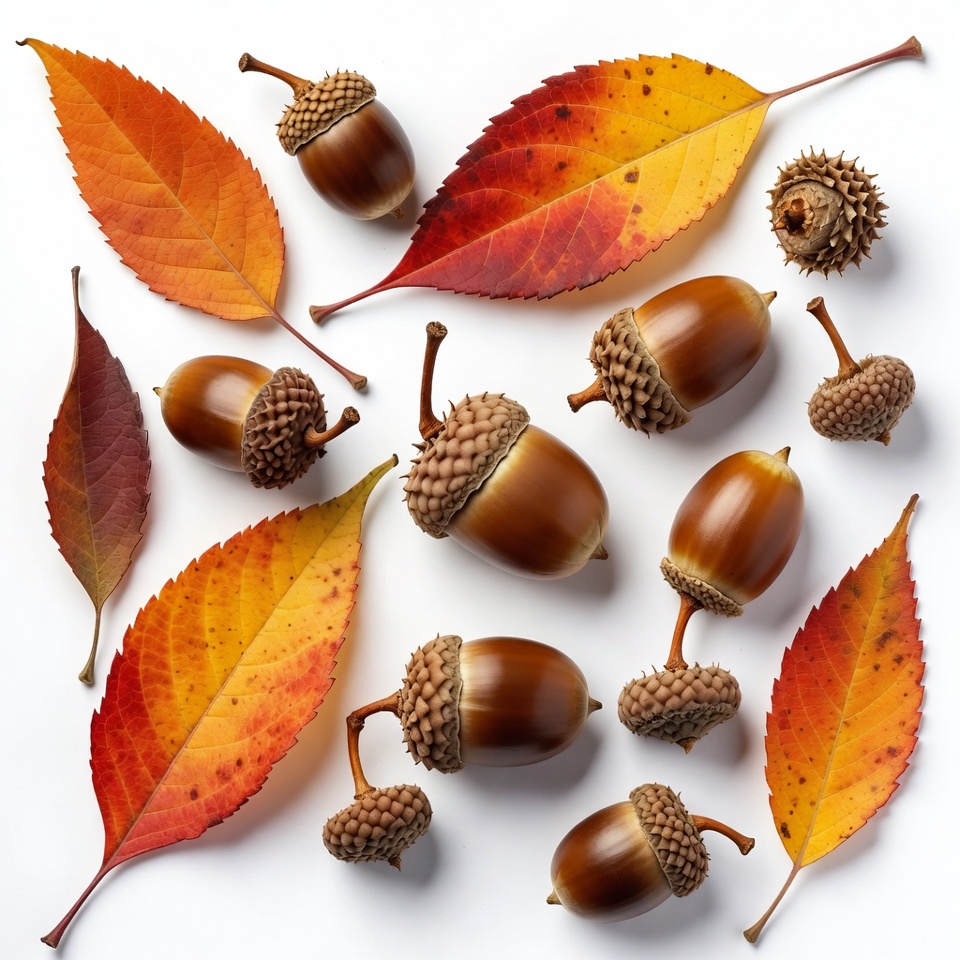 Acorns and Autumn Leaves Acorns and Autumn Leaves