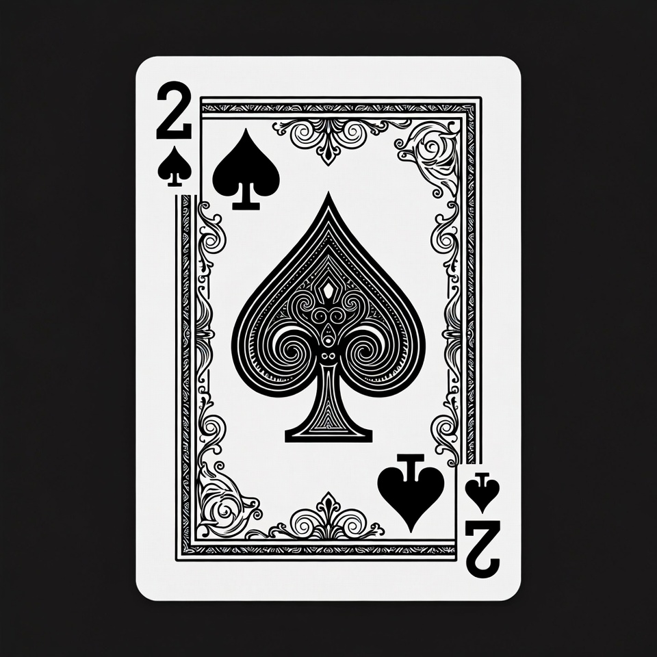 Two of Spades Playing Card Two of Spades Playing Card
