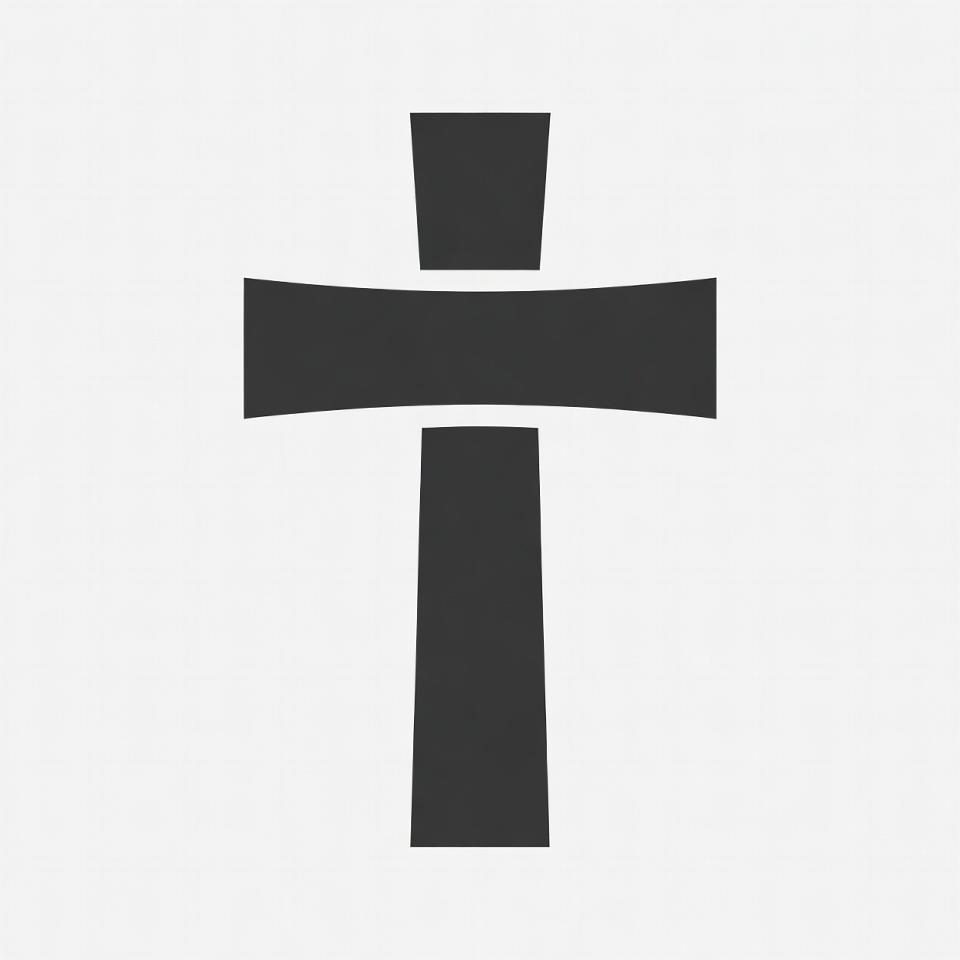 Black Christian Cross Icon Black Christian Cross Icon