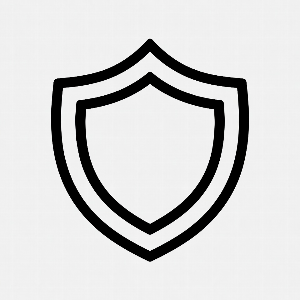 Black Outline Shield Icon Black Outline Shield Icon