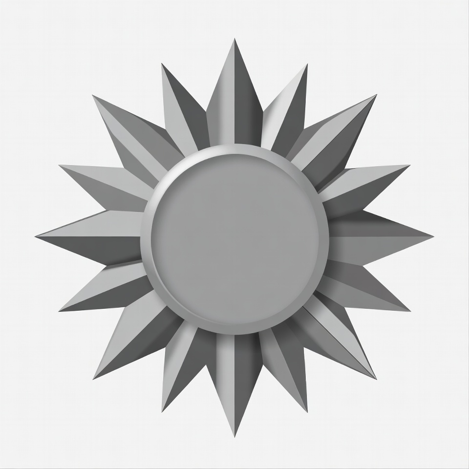 Gray Starburst with Central Circle Gray Starburst with Central Circle