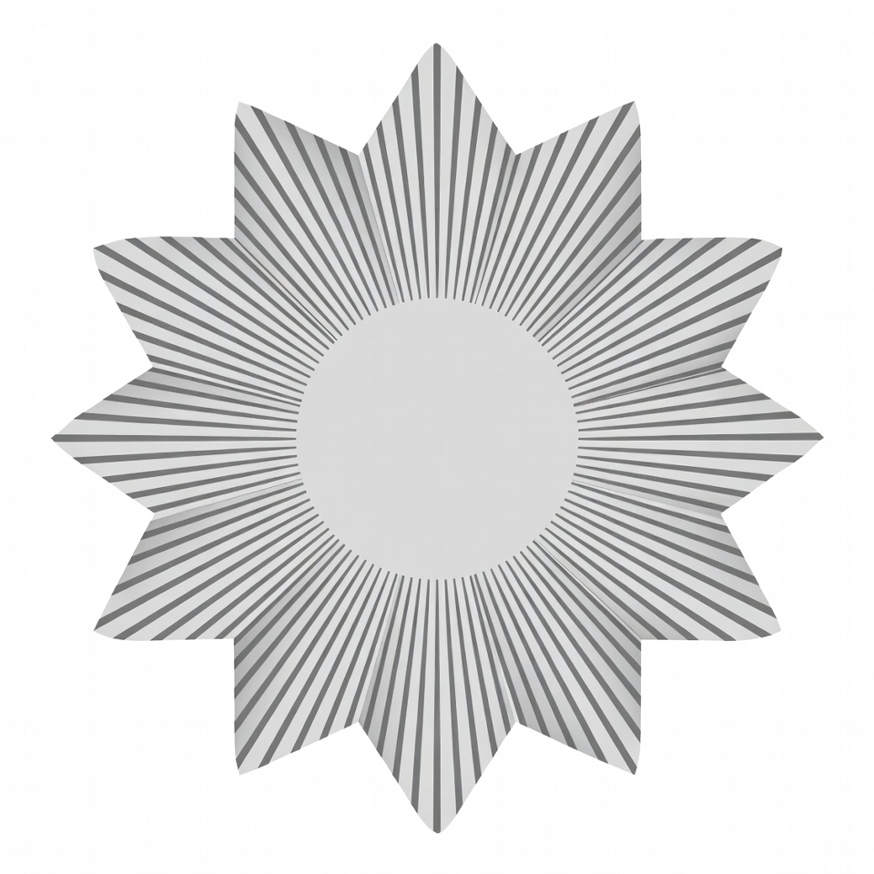 Gray Radiating Star Clipart Gray Radiating Star Clipart