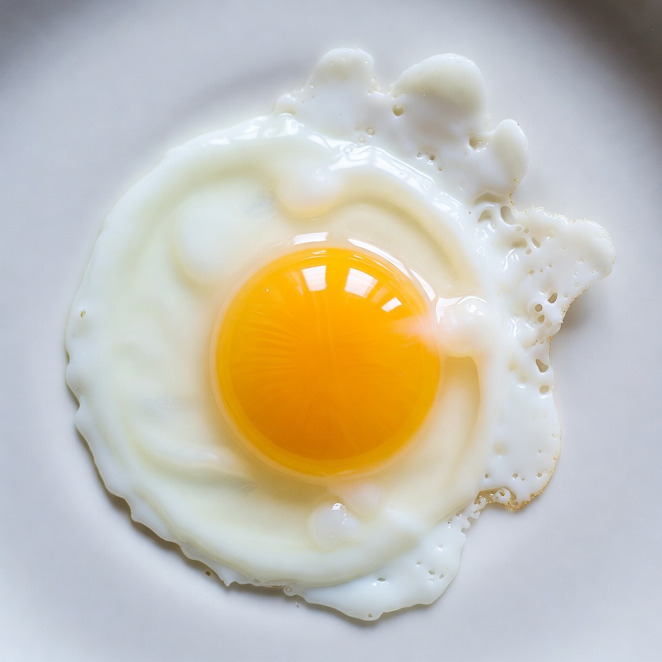 Fried Egg on White Plate Fried Egg on White Plate