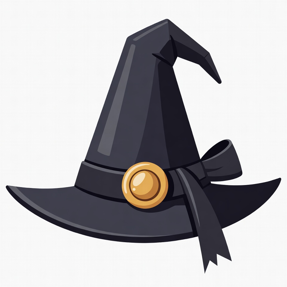 Black Witch Hat with Buckle Black Witch Hat with Buckle