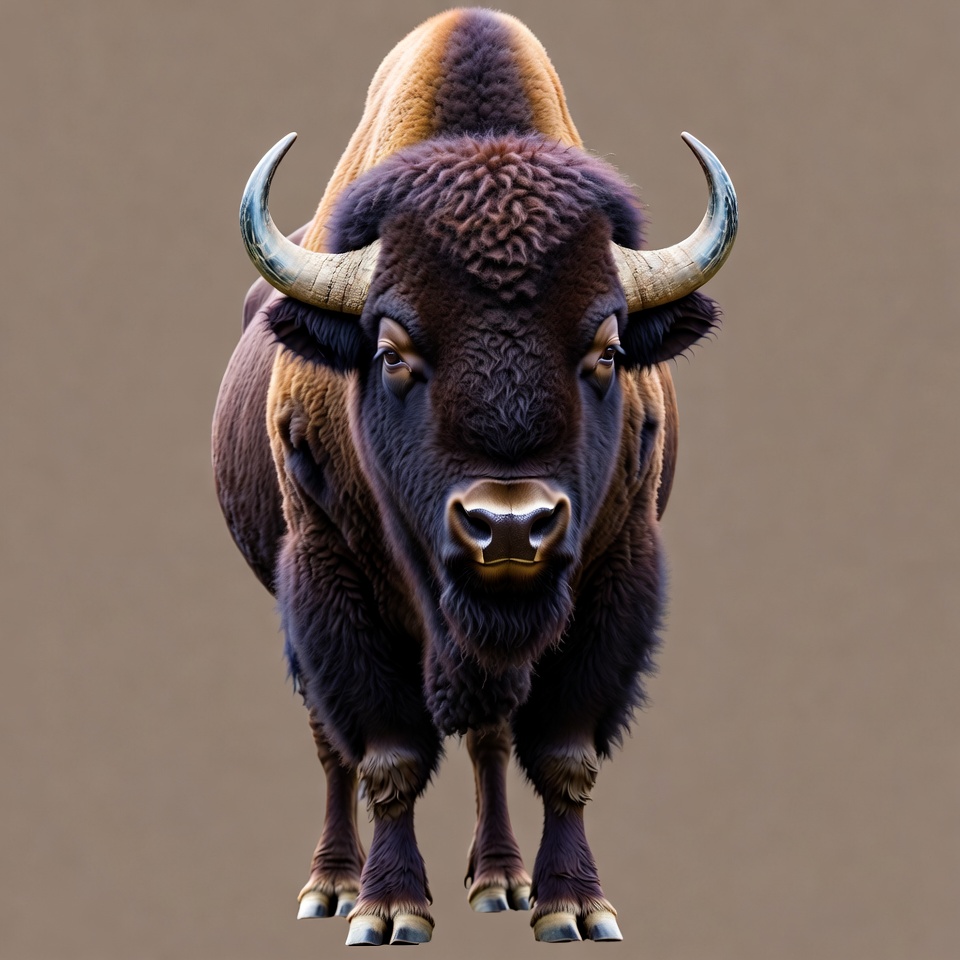 Buffalo standing on isolated background Buffalo standing on isolated background