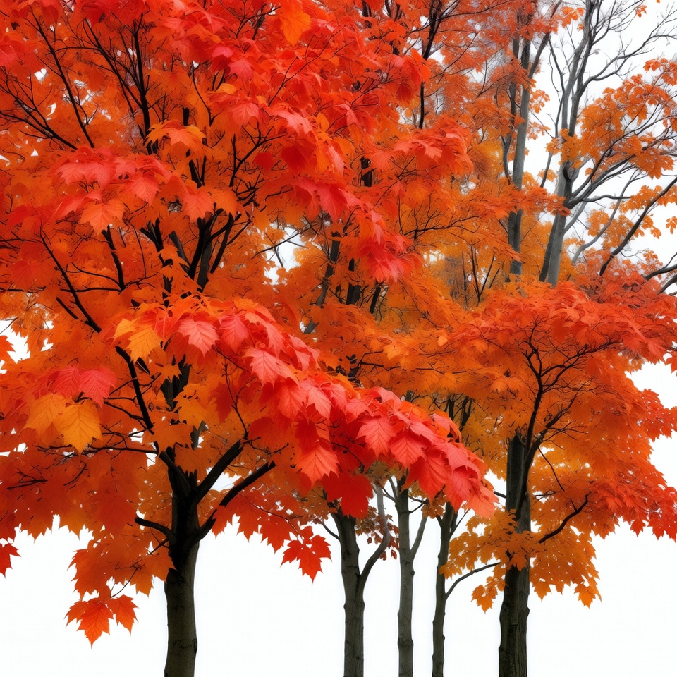 Red Maple Trees Autumn Foliage Red Maple Trees Autumn Foliage