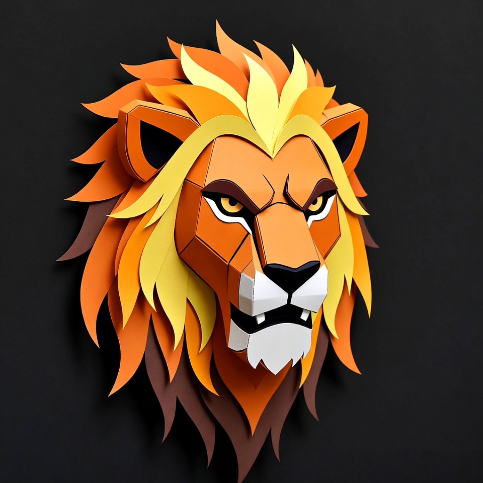 3D Papercraft Lion Head 3D Papercraft Lion Head