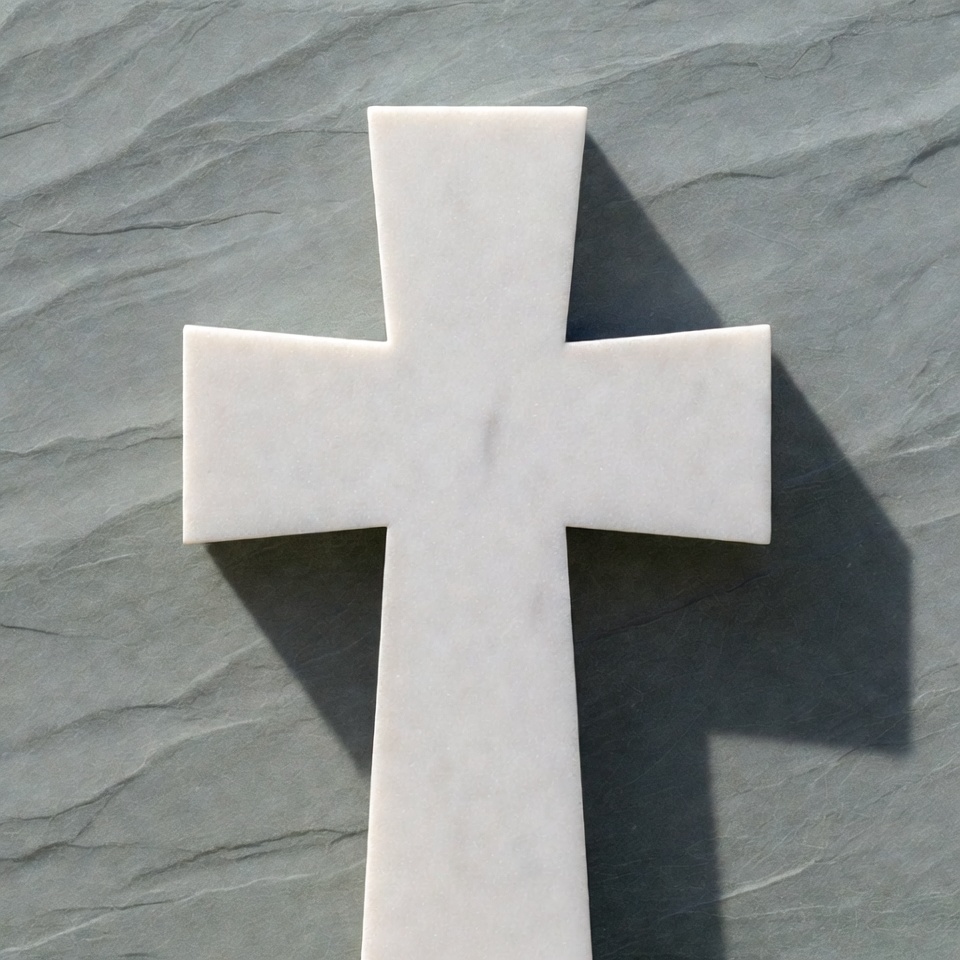 White Cross on Gray Slate White Cross on Gray Slate