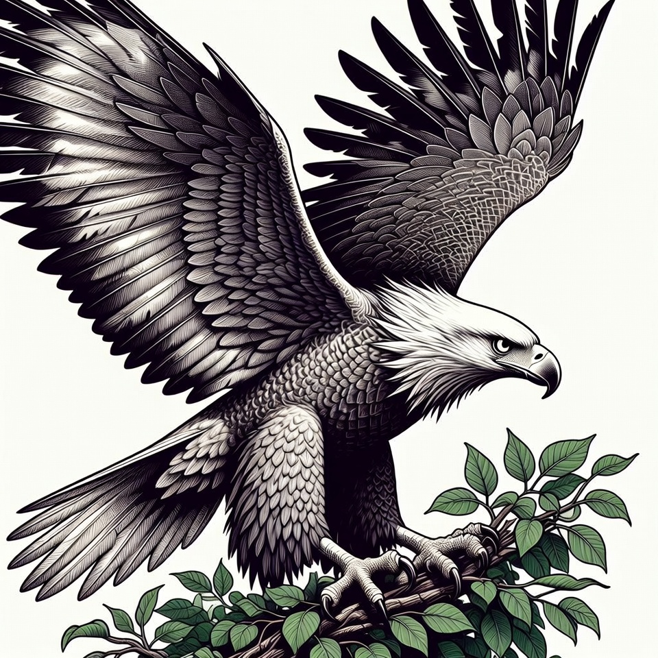 Bald Eagle Perched on Branch Bald Eagle Perched on Branch