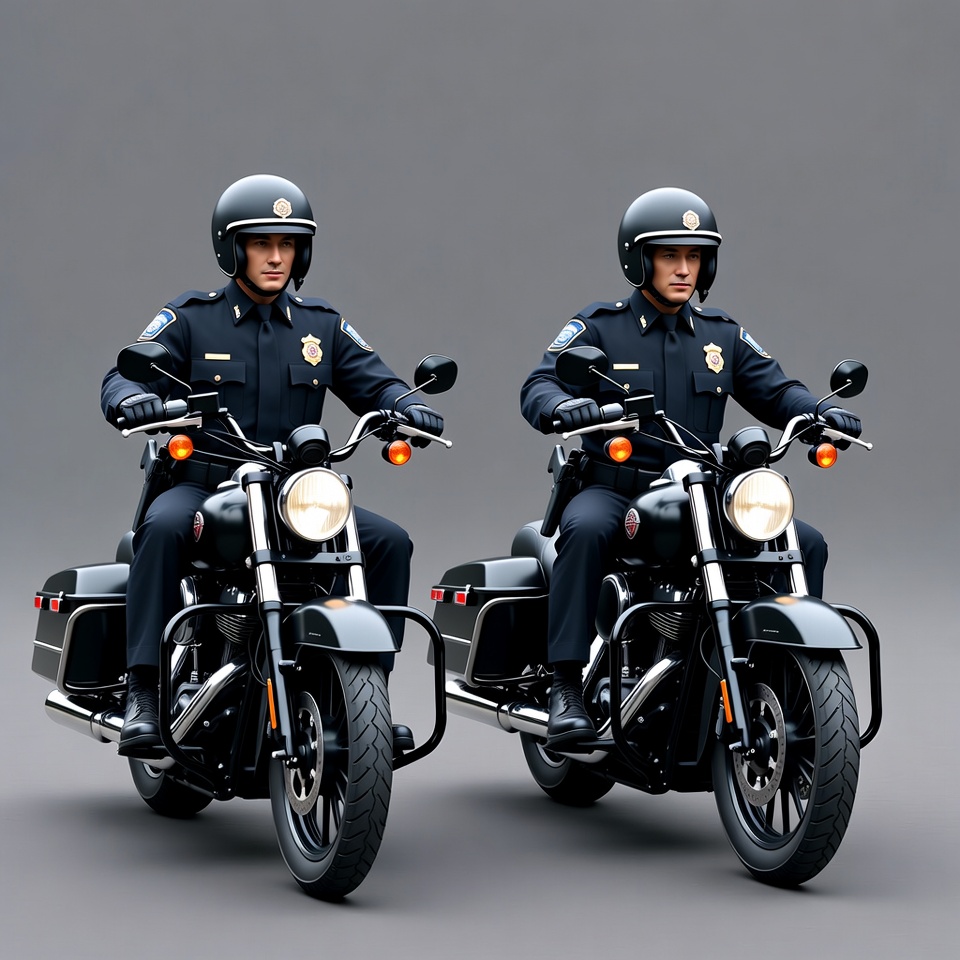 Two police officers on motorcycles Two police officers on motorcycles