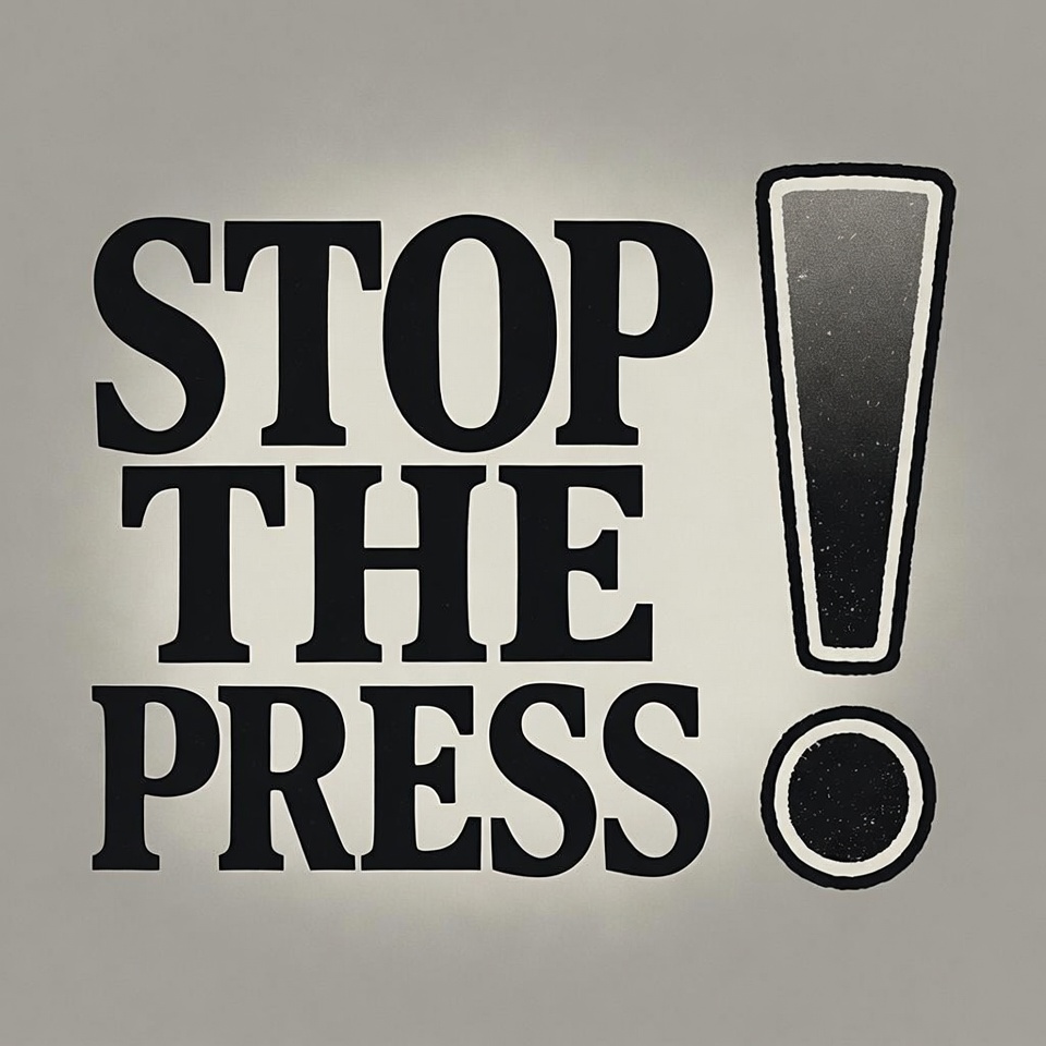 Stop the Press Bold Graphic Stop the Press Bold Graphic