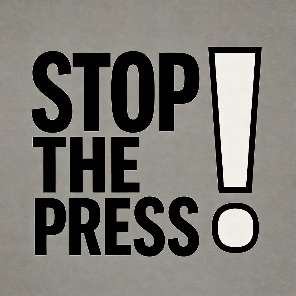 Stop the Press Bold Graphic Stop the Press Bold Graphic