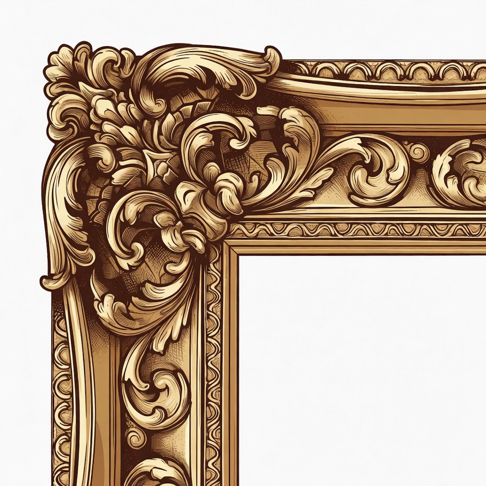 Ornate Golden Picture Frame Ornate Golden Picture Frame