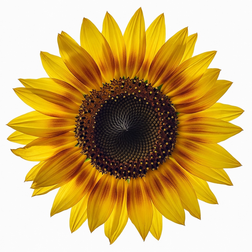 Sunflower on white background Sunflower on white background