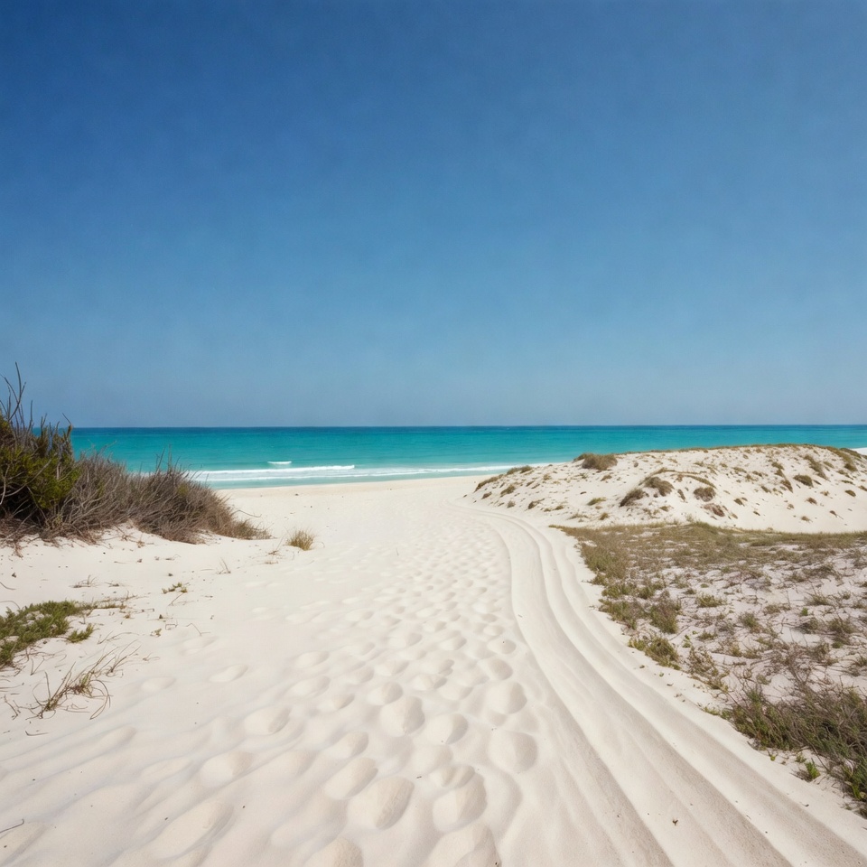 Sandy Beach Path to Turquoise Ocean Sandy Beach Path to Turquoise Ocean