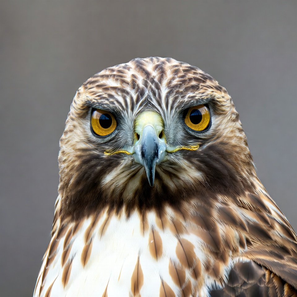 Close-up red-tailed hawk portrait Close-up red-tailed hawk portrait