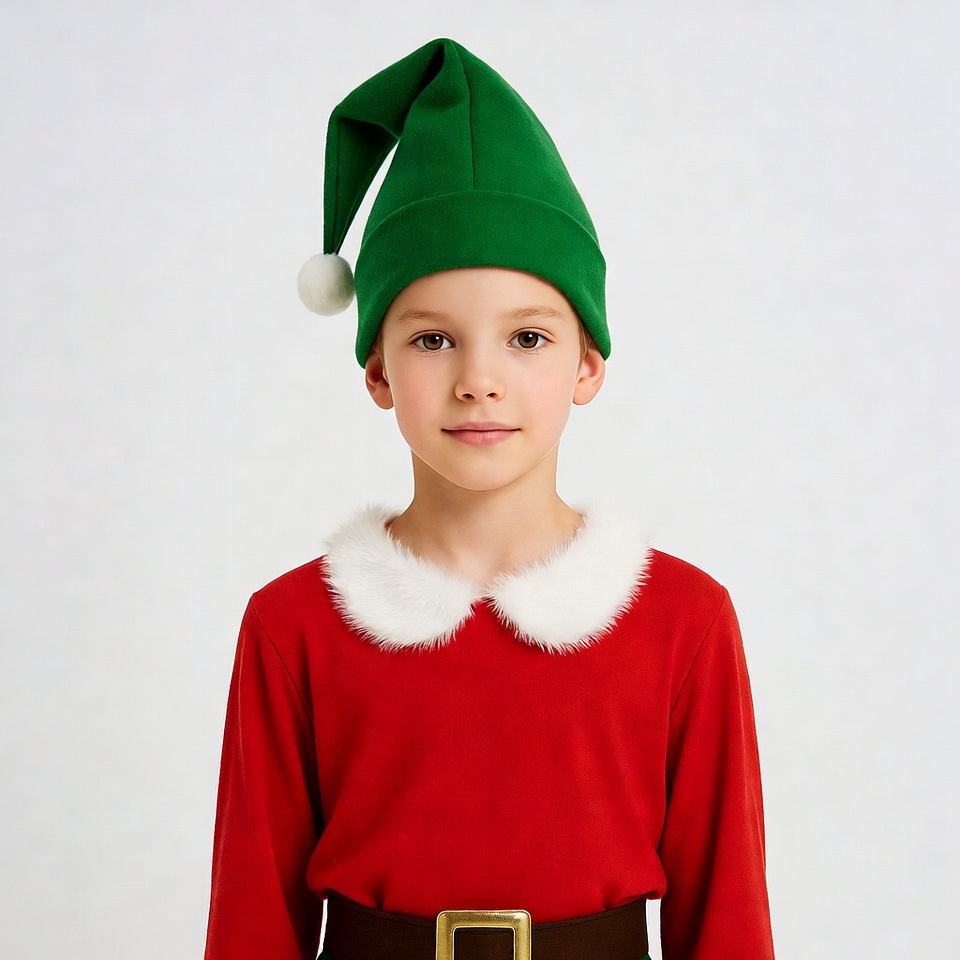 Boy in green elf costume Boy in green elf costume