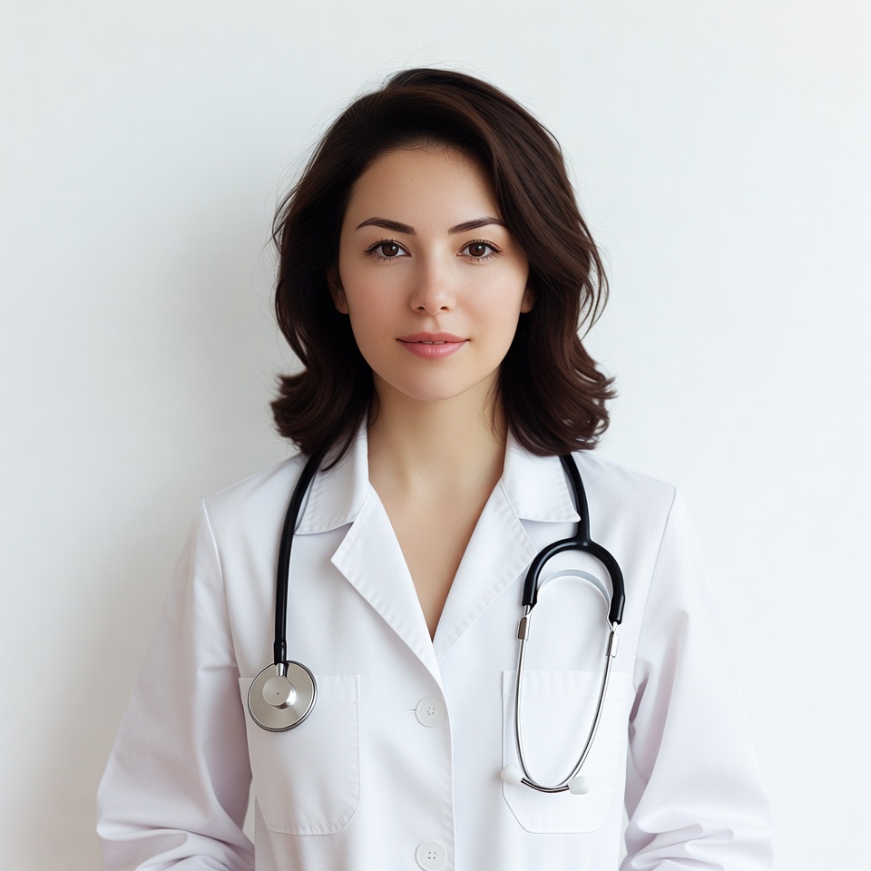 Female doctor with stethoscope Female doctor with stethoscope