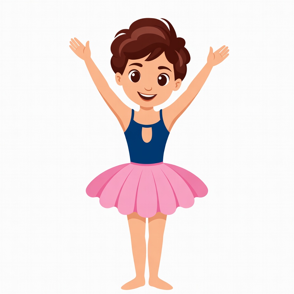 Girl in ballet tutu with arms raised Girl in ballet tutu with arms raised