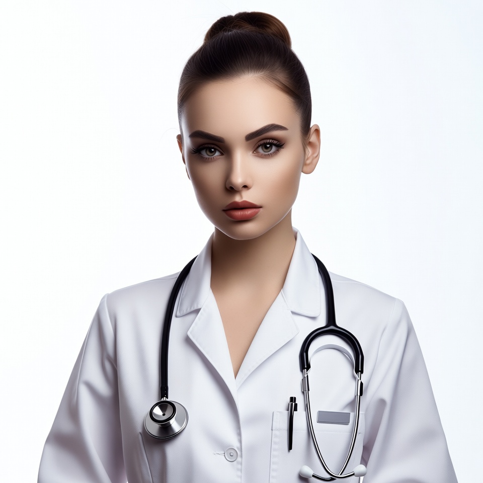 Woman doctor with stethoscope Woman doctor with stethoscope