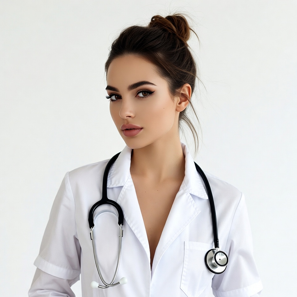 Woman doctor with stethoscope Woman doctor with stethoscope