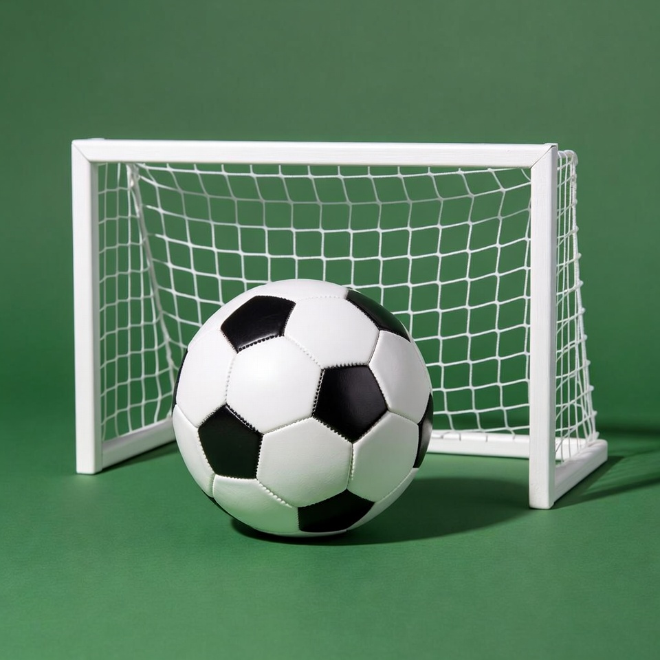 Soccer Ball in Front of Goal Soccer Ball in Front of Goal