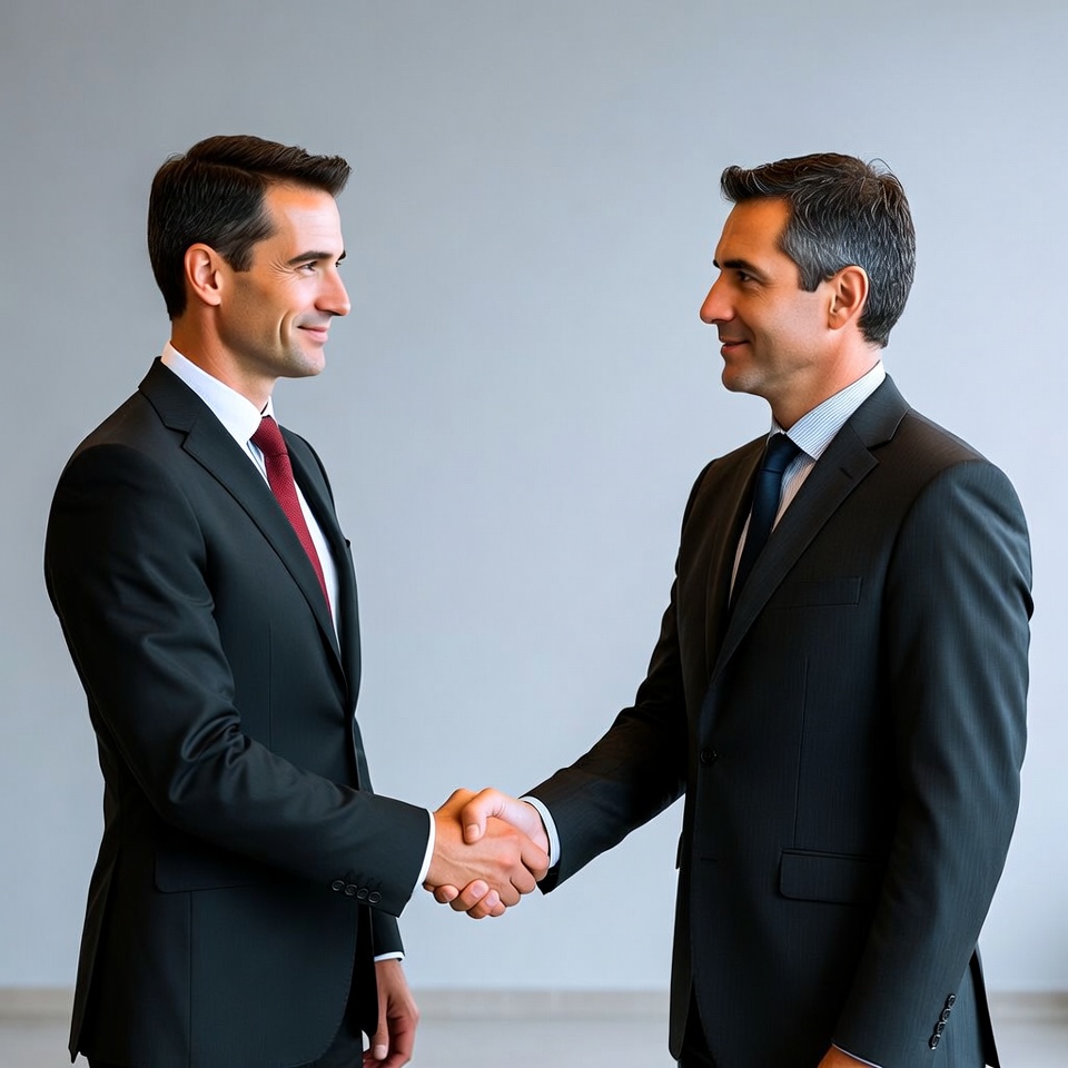 Two businessmen shaking hands Two businessmen shaking hands