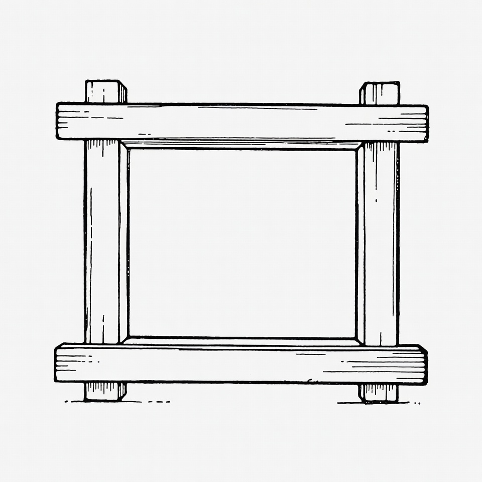 Wooden Picture Frame Illustration Wooden Picture Frame Illustration