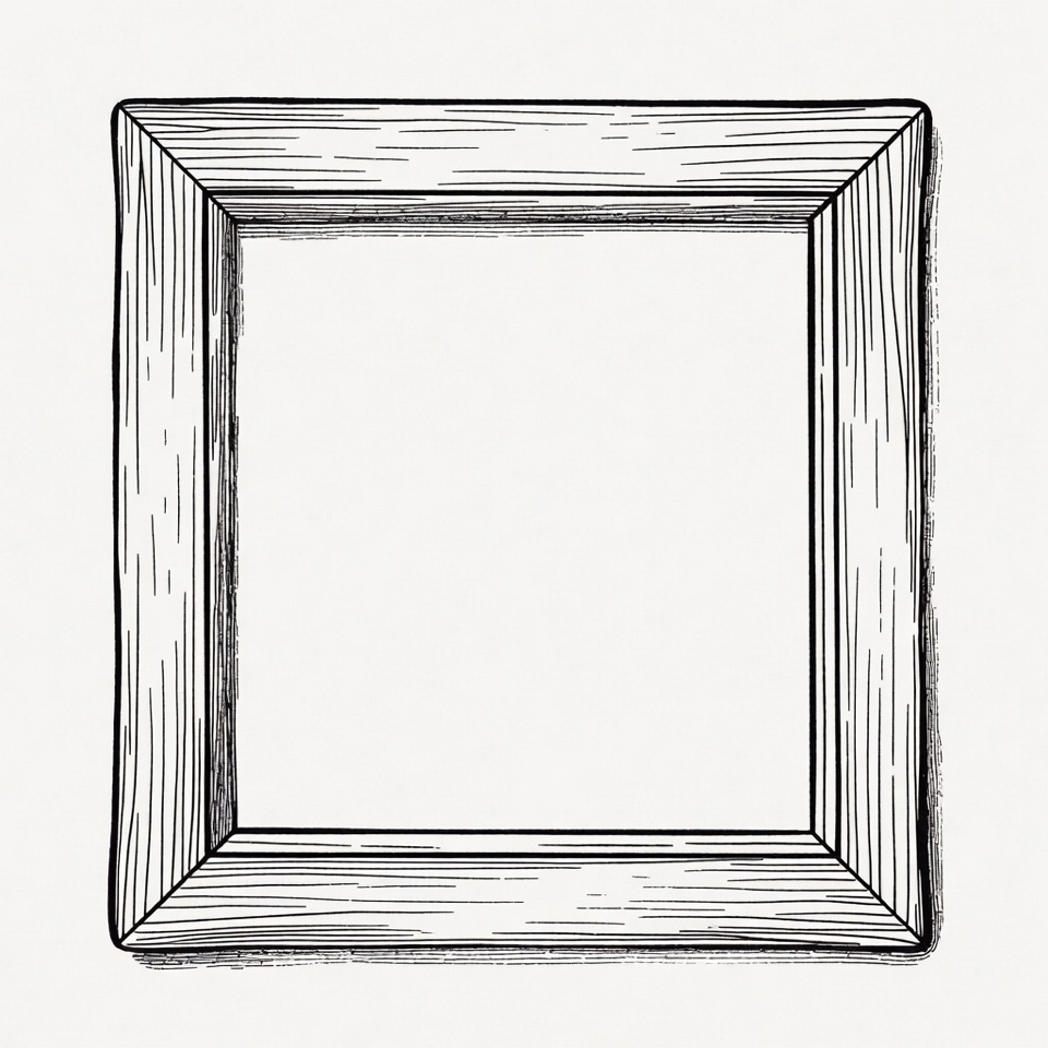 Wooden Picture Frame Illustration Wooden Picture Frame Illustration
