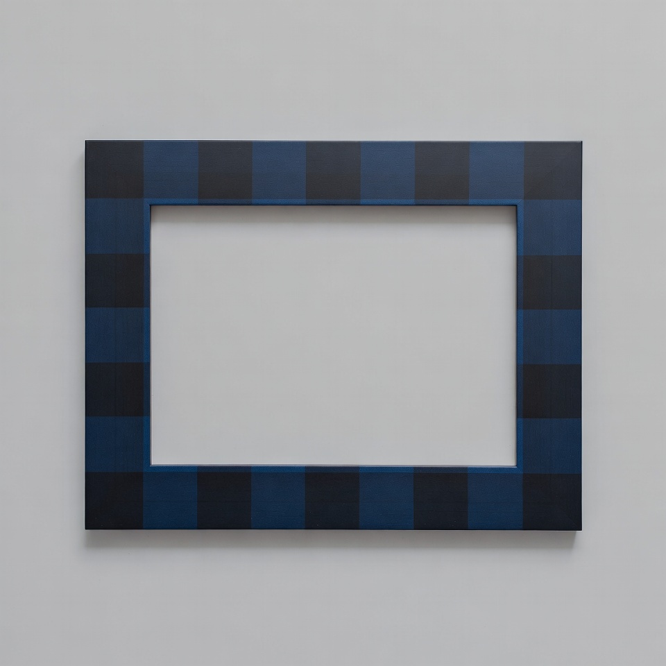 Navy Blue Plaid Picture Frame Navy Blue Plaid Picture Frame