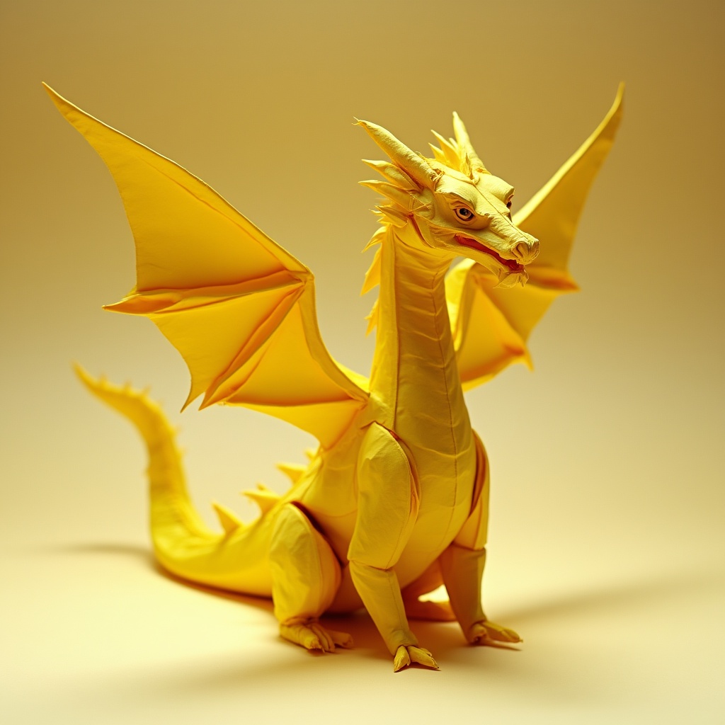 Golden Origami Dragon Golden Origami Dragon