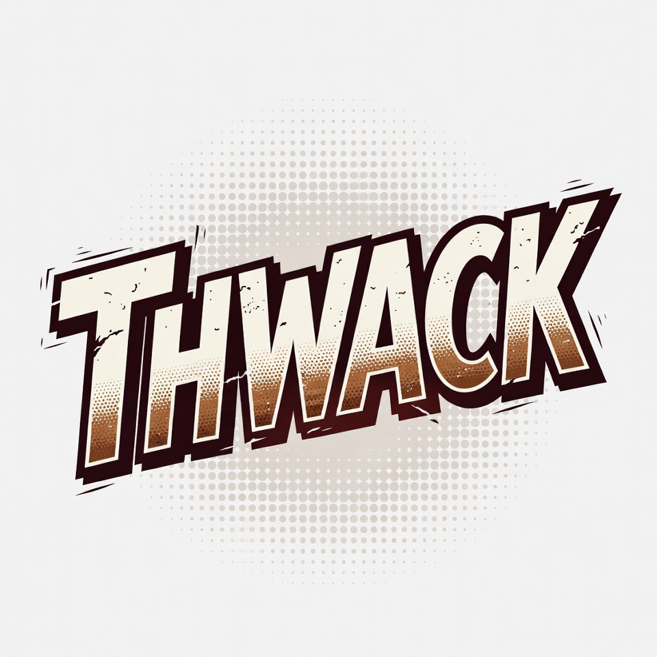Thwack Graphic Text Illustration Thwack Graphic Text Illustration