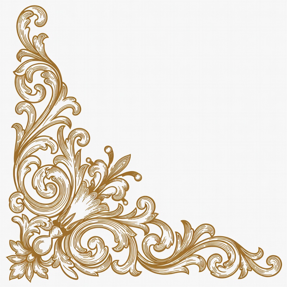 Gold Ornate Corner Design Gold Ornate Corner Design