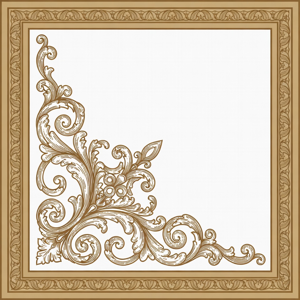 Ornate Gold Corner Frame Illustration Ornate Gold Corner Frame Illustration